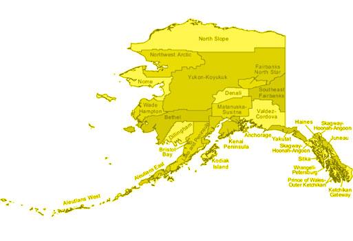 Alaska State Counties Alaska Building Territories