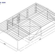 Wire Frame Plans of a Steel Building