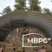 Metal Arch Building Under Construction