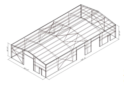 Wire Frame Plans for a Steel Building