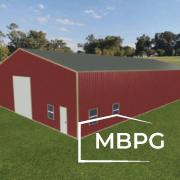 3D Rendering of a Red Metal Building