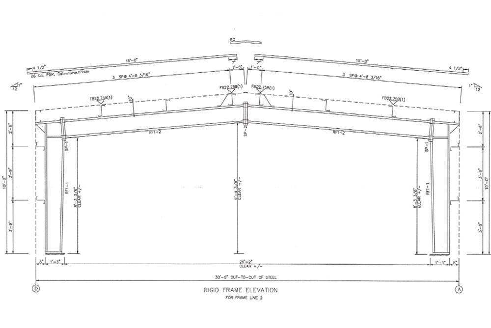 CO1795 | 30×50 Plans for a Metal Building 30x50 Plans for a Metal Building