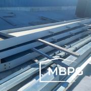 Used Steel Building Materials on Concrete