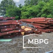 Used Metal Building Materials on Gravel